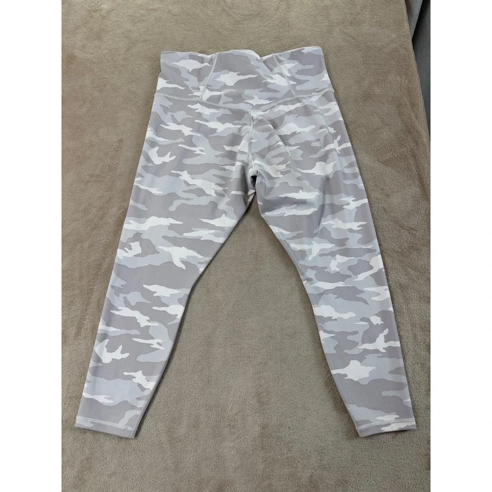 Athleta Elation Tight Grey‎ Leggings Womens Size 1X White Camo